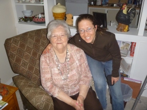 Mamma & me, on a visit just before I moved to Zambia.