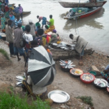 Fish traders on the shores of Lake Tanganyika.