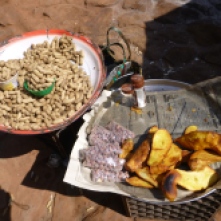 Groundnuts and fried sweet potatoes: my favorite street food.