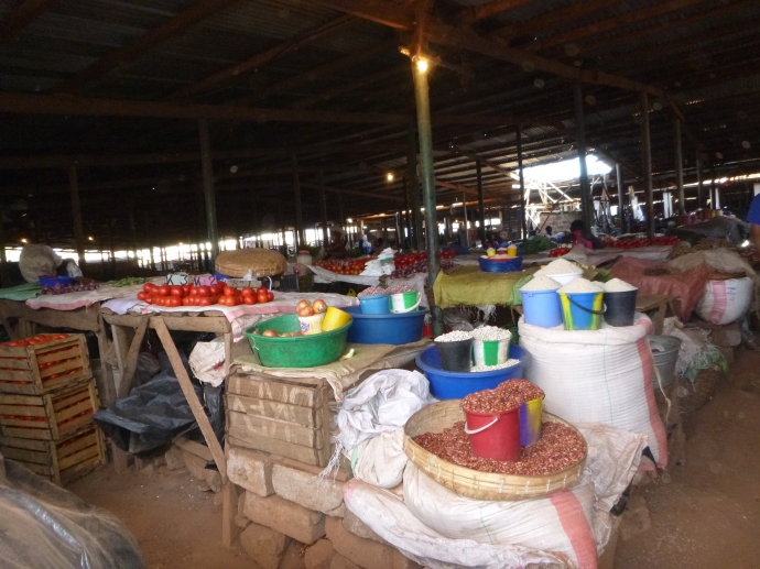 The market in Mwinilunga.