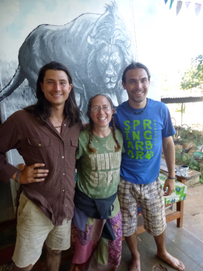 Samwell, me, and Zach, not on safari, but on the Solwezi Peace Corps House back porch.