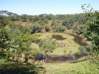 Natural sinkhole near Katie's village of Mukeya.
