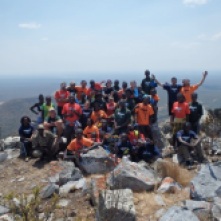 Camp TREE participants at the summit of Mount Lavushi.