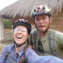 The journey begins - with Adam, who biked with me from his site in Mfungwe to Taylor's site, 80 Km away in Chungu.