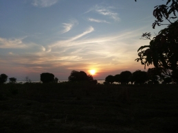 Sunrise over Lake Chifunabuli, seen from PCVs Jim and Julie's yard in Lubwe.