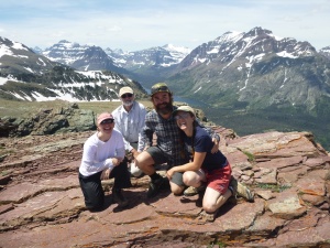 Out in Glacier National Park with Dabney, Joe, and Alex.